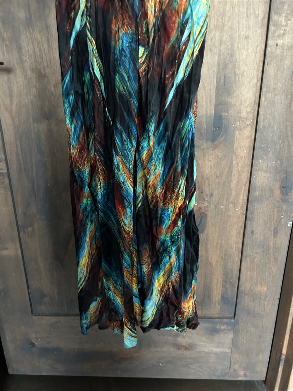 NWT Karen Millen Multicolor Abstract Jumpsuit- Blue, Teal, Orange - Picture 5 of 7